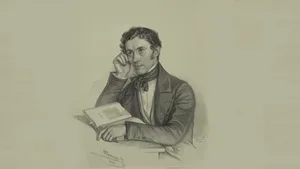 jakob_stutz2roli Jakob Stutz (1801-1877): Der Oberländer gilt als bedeutendster Volksdichter der Region., Ueli Hofstetter, Leiter der Arbeitsgruppe Informationstafeln, montiert die neue Tafel für den Jakob-Stutz-Weg in Isikon.