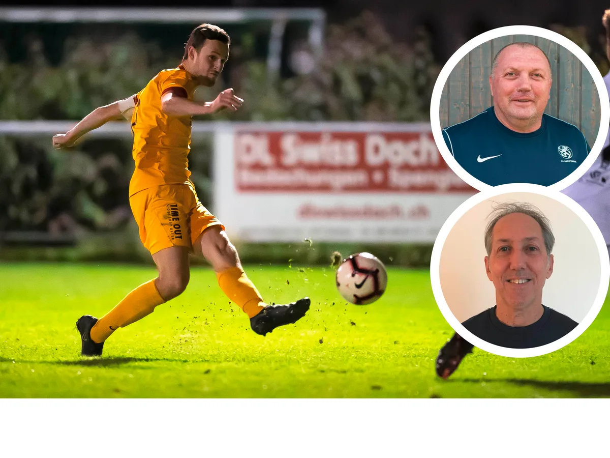 gg Raffaele Grillone (oben) und Marco Bernet betreuen den FC Greifensee im Frühling.