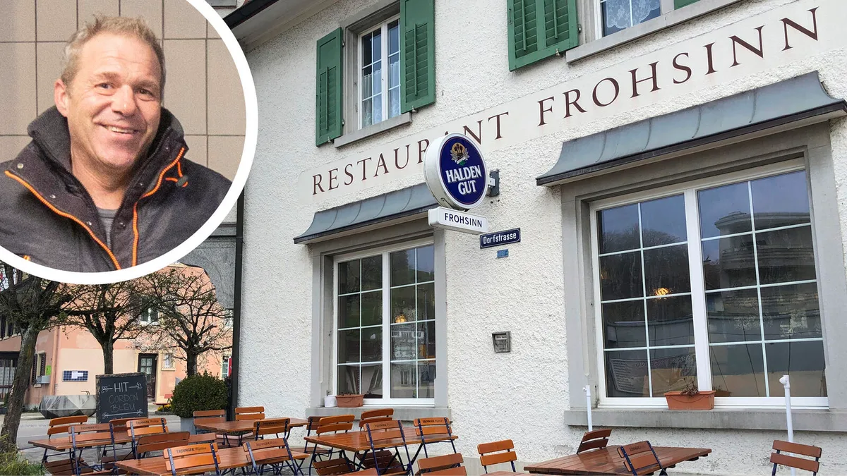 20220210-bildkombo-hansruedi-jucker-frohsinn-kollbrunn-restaurant Miteigentümer Hansruedi Jucker prüft derzeit verschiedene Optionen für die Zukunft des Restaurants Frohsinn., Peter Lüthi und Sanja Sirovina führen das Restaurant noch bis Ende Monat., Was dann aus dem Lokal wird, ist noch offen.