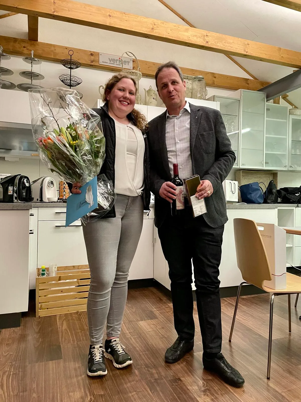 Frisch ins Amt gewählt: Gossauer SVP-Präsident Claudio Zanetti mit seiner Vorgängerin Leonie Moser.
