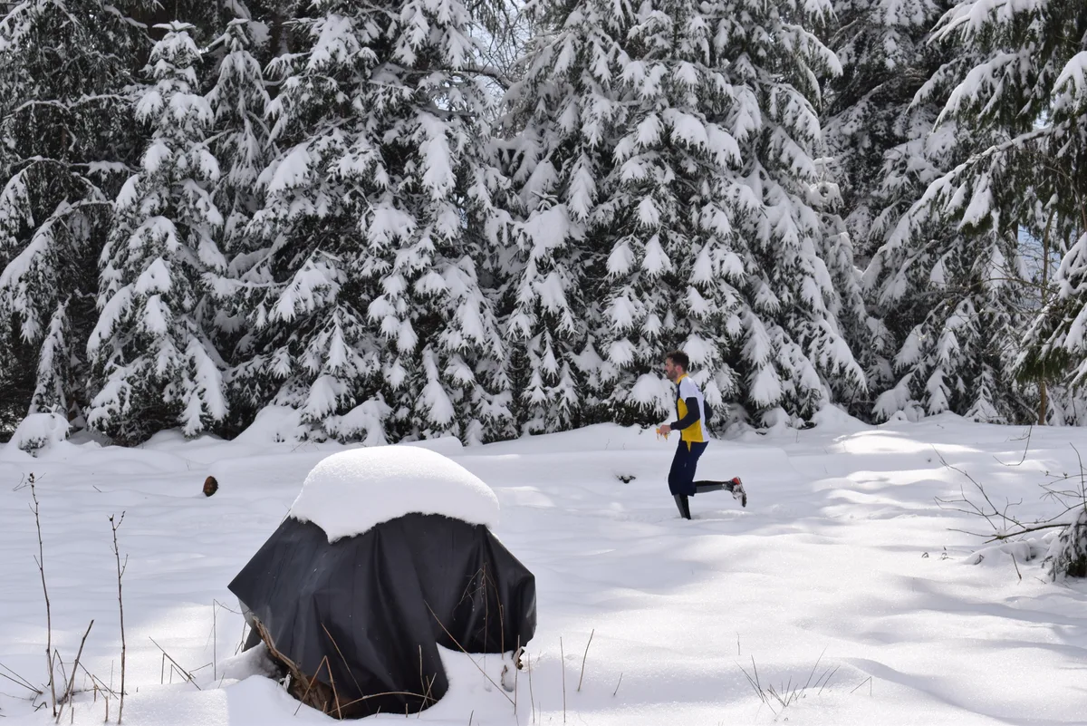 dsc_0418_0 Die Bahnen führten durch den frisch verschneiten «Gsang-Furbüel» ins Ziel., Rund 400 Sportbegeisterte nahmen am Wisliger-OL teil.