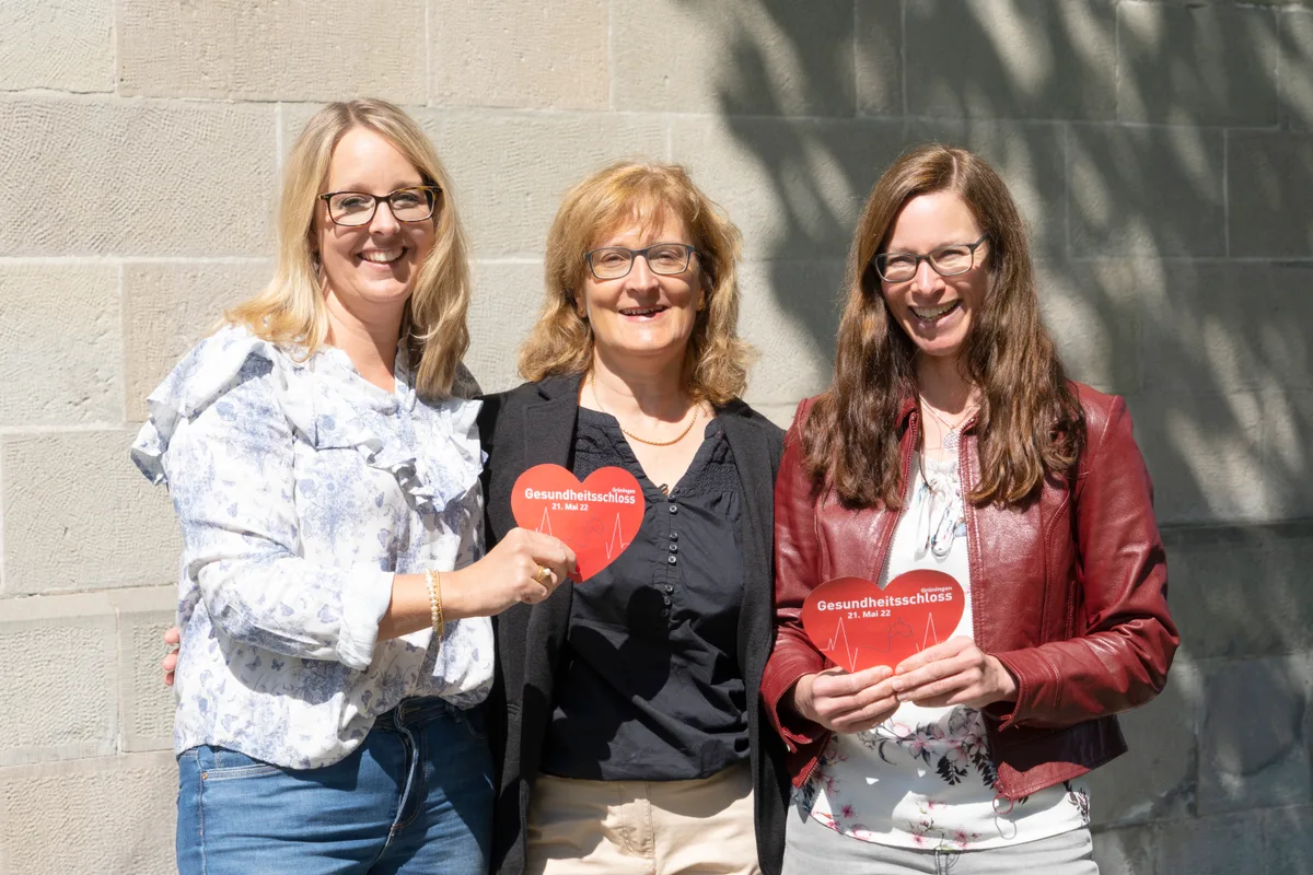 Cécile Oberholzer, Susanne Gutknecht und Monika Bosshard (von links) haben das Gesundheitsschloss organisiert.