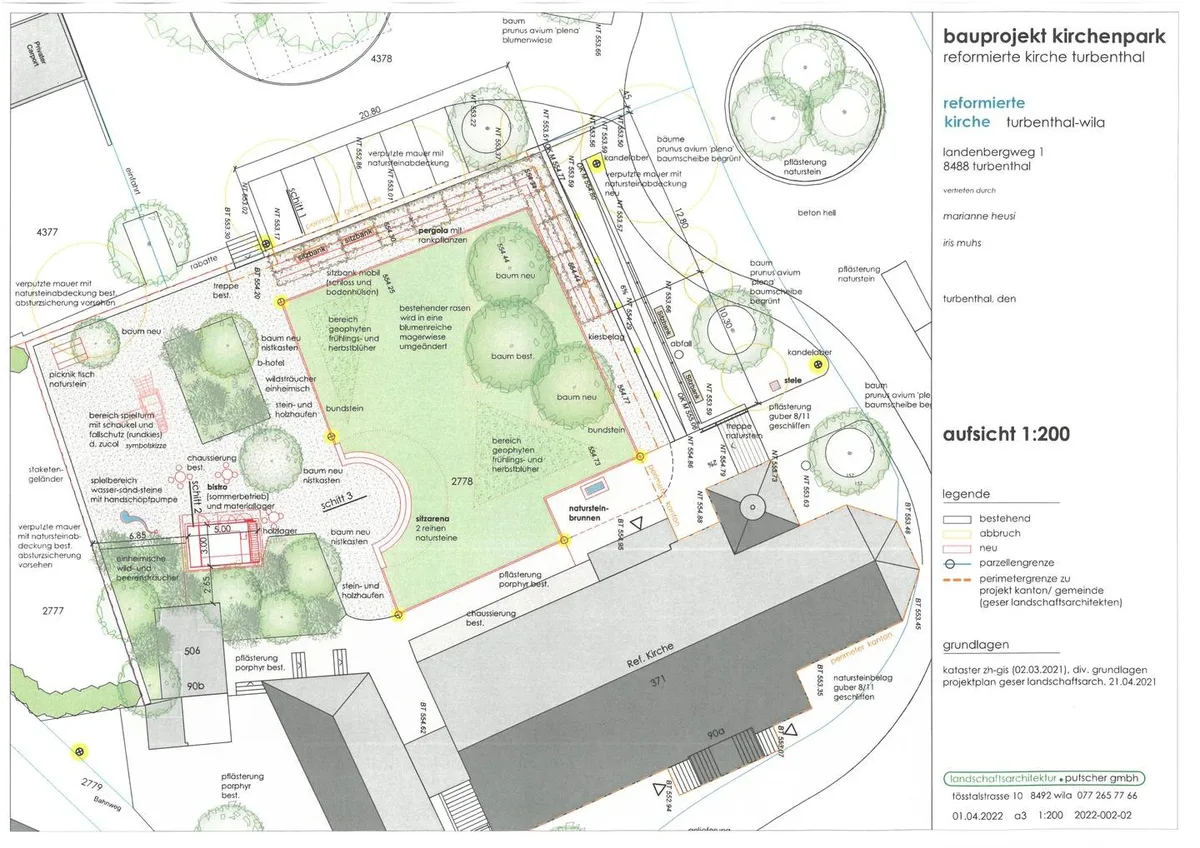 kirchenpark-turbenthal Ein Platz zum Verweilen: Das stellt sich die Kirchenpflege unter dem neuen Kirchenplatz vor., Kirchenpflegerin Monika Di Benedetto ist der Meinung, das Projekt sei breit abgestützt., Auf dem Areal wird auch ein Spielplatz gebaut. Dieser behebt einen Mangel im Dorf.