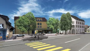 20200921_foto_a_neubau_1_ansicht_usterstrasse_richtung_sbb So soll der Dorfplatz Illnau dereinst aussehen. Und das zwar kompromisslos, findet das Stadtparlament., Der Dorfplatz in seiner ganzen Dimension., Das neu zu bauende Haus an der Usterstrasse 25,, Die Exekutiv-Mitglieder Erika Klossner (FDP), Salome Wyss (SP) und Ueli Müller (SP) wurden verabschiedet.
