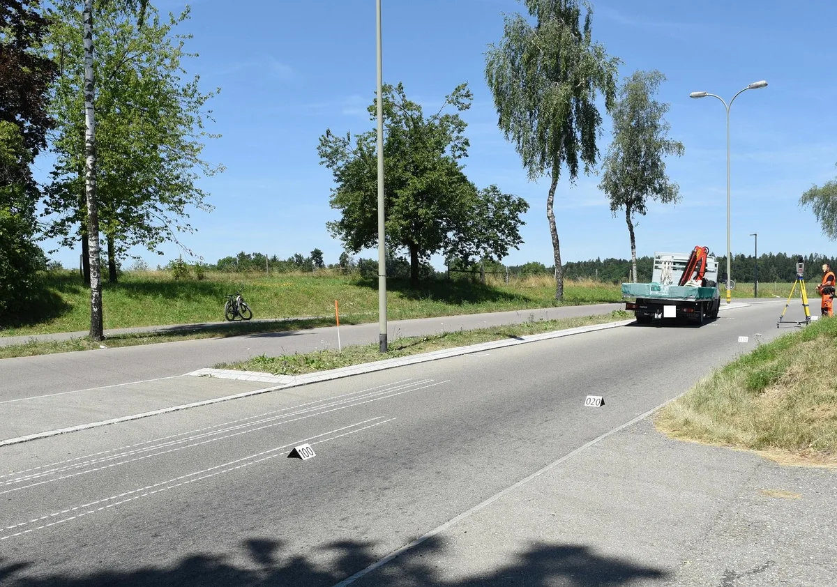 Unfallstelle: Hier wurde am Montag ein Velofahrer verletzt.