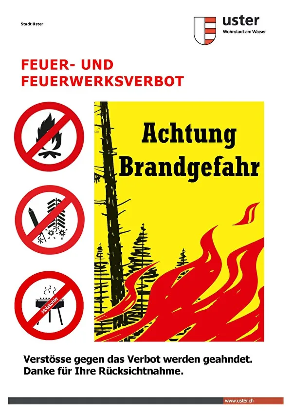 Solche Tafeln signalisieren den Ustermern de neuen Verbote.