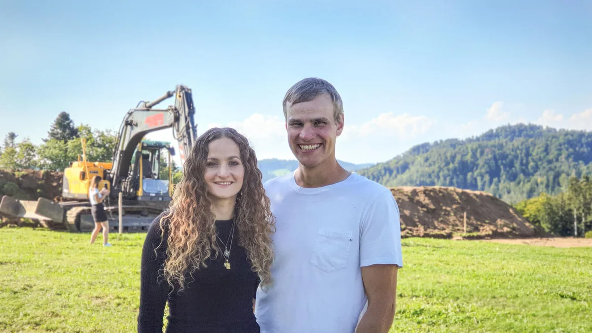 Freuen sich über den Baubeginn: Christina und Remo Frauchiger.