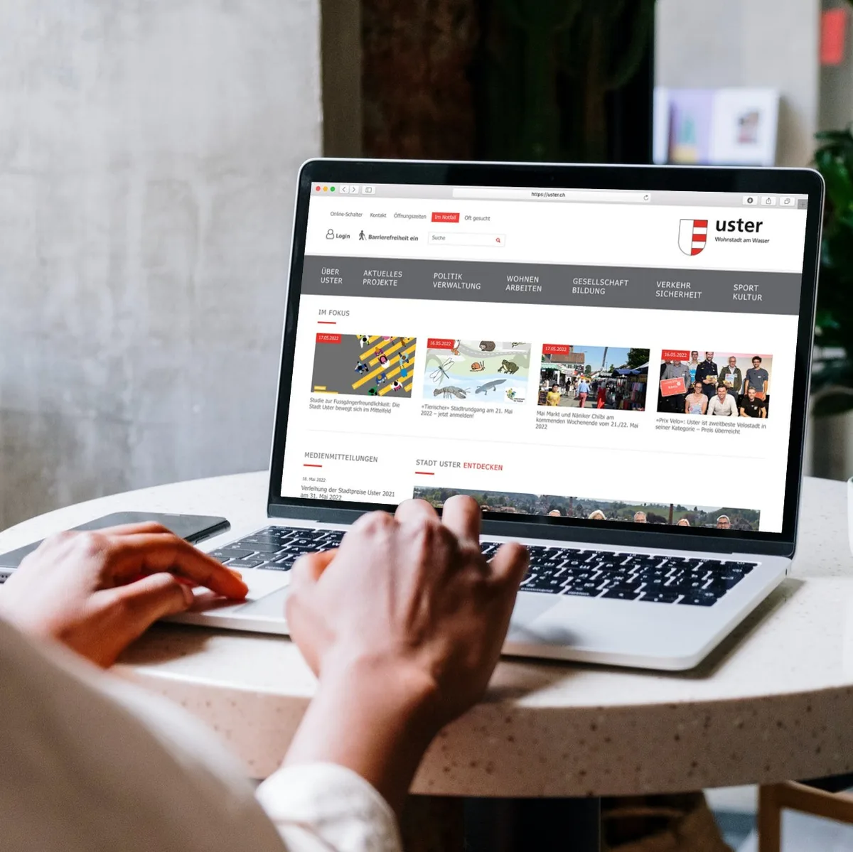 Die Stadt Uster will im Jahr 2023 ihren Internet-Auftritt von Grund auf erneuern.