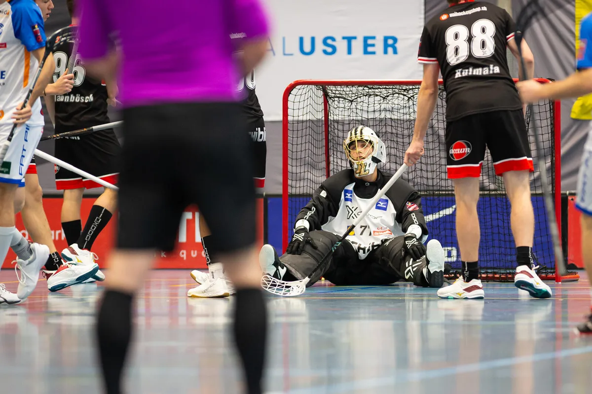 sport_20220917_unihockey_uster-gc_pif-5 Frustrierend: Torhüter Jan Malte Lemke und der UHC Uster waren in Winterthur sehr nahe am Sieg.