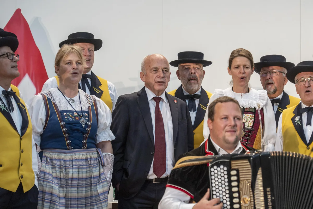Jodeln – und provozieren: Ueli Maurer an der SVP-Delegiertenversammlung in Luzern.