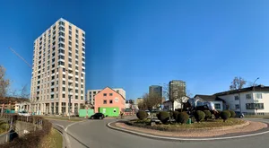 25073535-2 Ansichten der Grossüberbauung Gerichtsplatz in Uster der Seewarte AG neben dem Bezirksgericht Uster und zwischen dem Illuster, Nashornkreisel, Frjz und dem Bezirksgebäude; aufgenommen am 5. März 2025