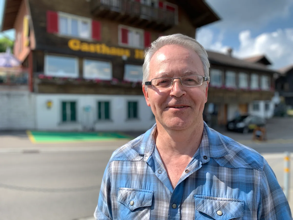 Gasthaus Hulftegg mit dem Besitzer und Wirt Andreas Kalberer.
