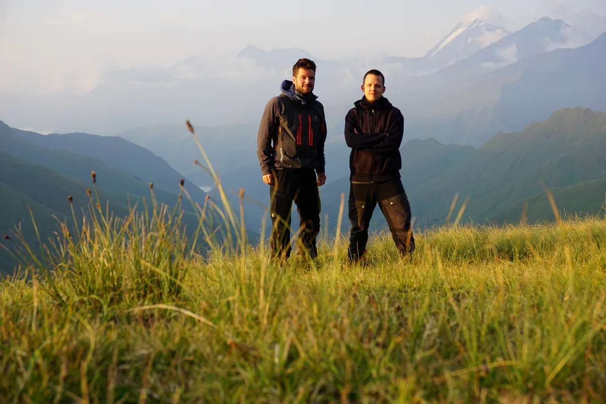 Daniel Aepli (l) und Claud bauer (r) in freier Wildbahn.