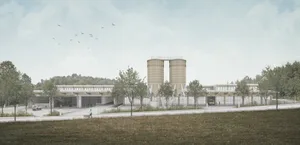 11788142-3 Visualisierung des Geplanten Feuerwehr- und Werkgebäudes.
