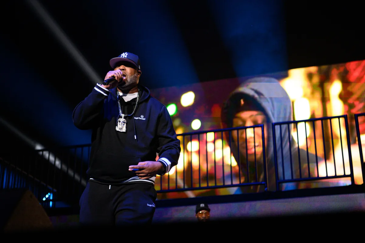 Mit Busta Rhymes tritt eine wahre Rap-Legende der 1990er Jahre im Valley auf. As part of the New York State of Mind Tour WuTang, Nas and Busta Rhymes all perfromed in front of a sold out audience at Jiffy Lube Live in Bristow, Virginia