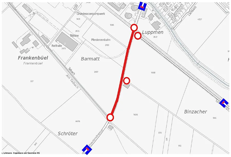 Eine Strassenkarte.
