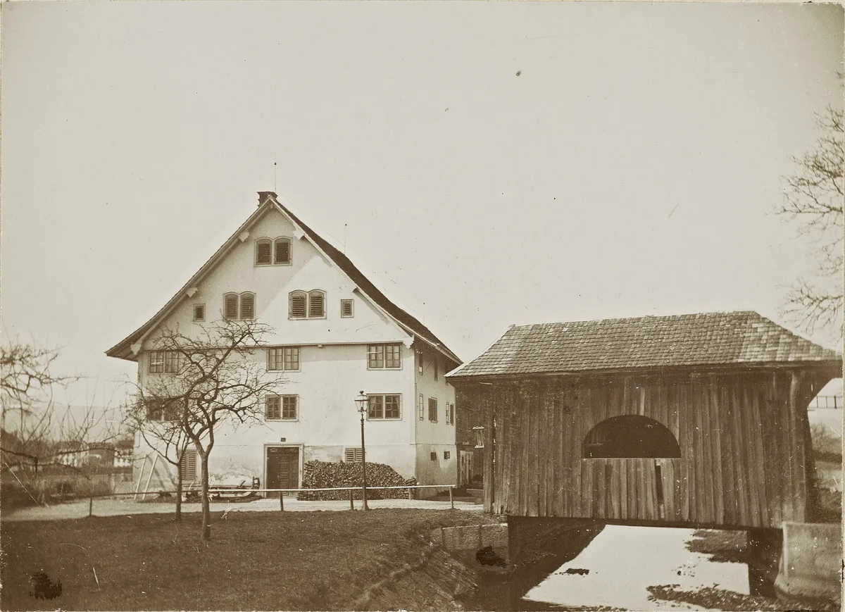 Der Färbereibetrieb "Untere Farb" und das deckt Brüggli im Jahr 1880.