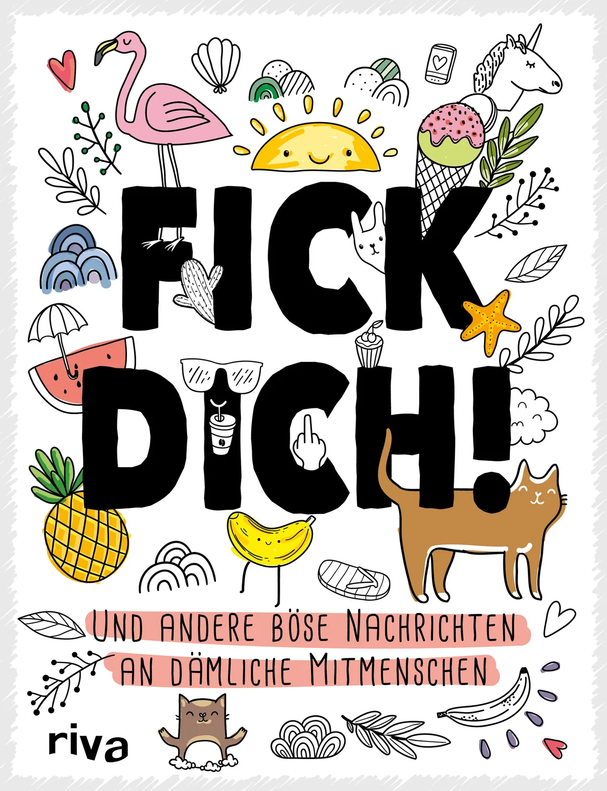 Das Malbuch, welches der Lehrer seiner Chefin schenkte. Malbuch mit diversen Figuren zum Ausmalen und dem Schriftzug «Fick dich».