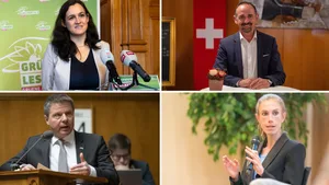 28200639-8 Vier Parlamentarier, vier Schwerpunkte: Marionna Schlatter, Bruno Walliser, Martin Bäumle und Meret Schneider blicken auf die erste Hälfte der Legislatur zurück.