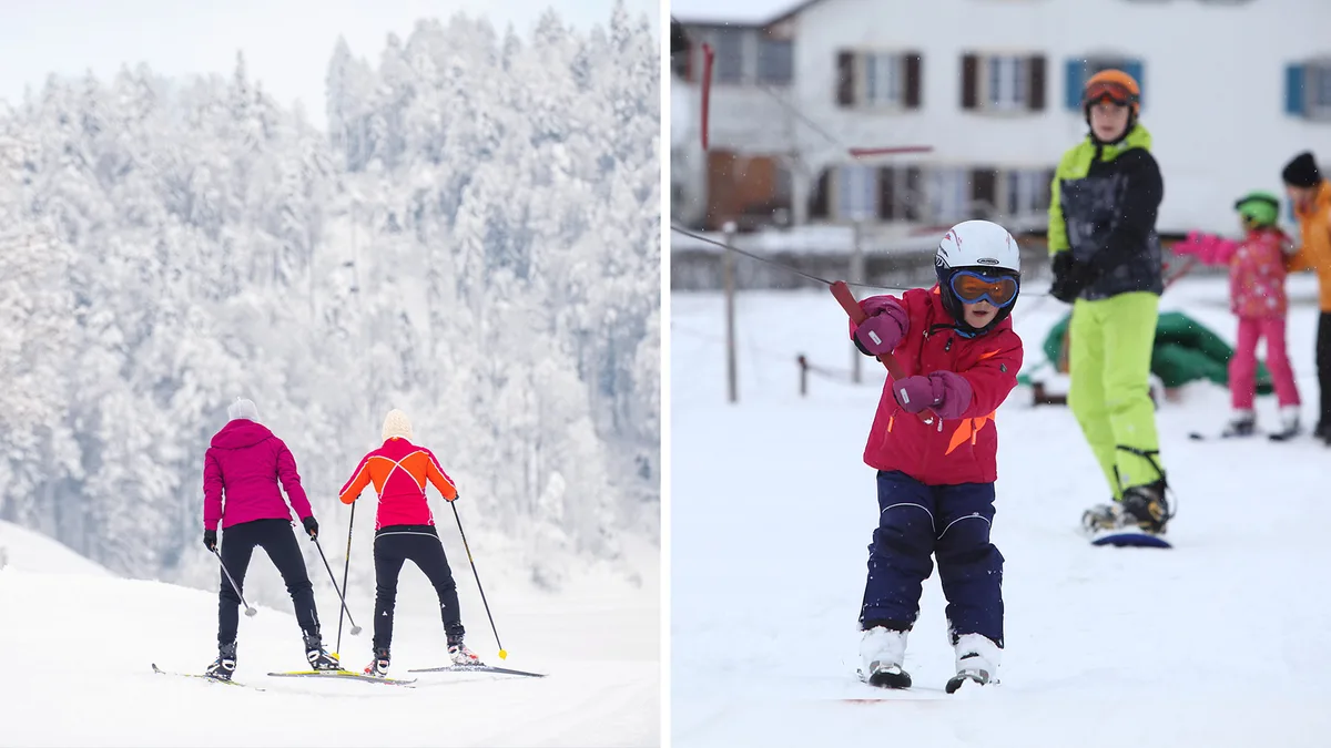 28859194-2 Ob auf der Loipe Bäretswil oder am Skilift Dicki: Der Schnee lockt die Oberländer ins Freie. (Archiv)