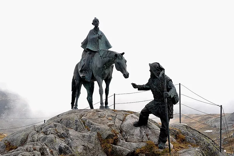 Reiterstandbild von General Alexander Suworow auf dem Gotthard.