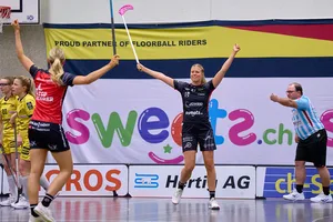 29336981-1 Tor für Floorball Riders Dürnten-Bubikon-Rüti in der dritten NLA-Playout-Partie gegen Floorball Uri