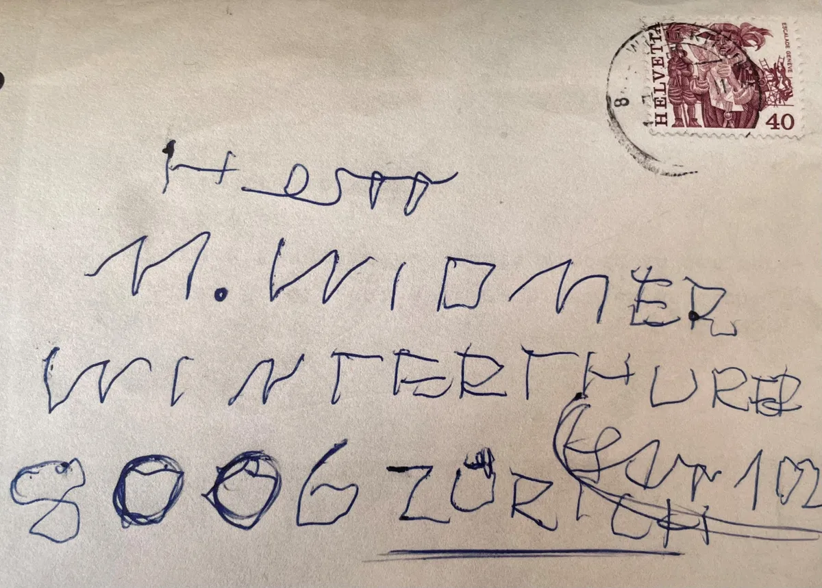Eine Briefanschrift.