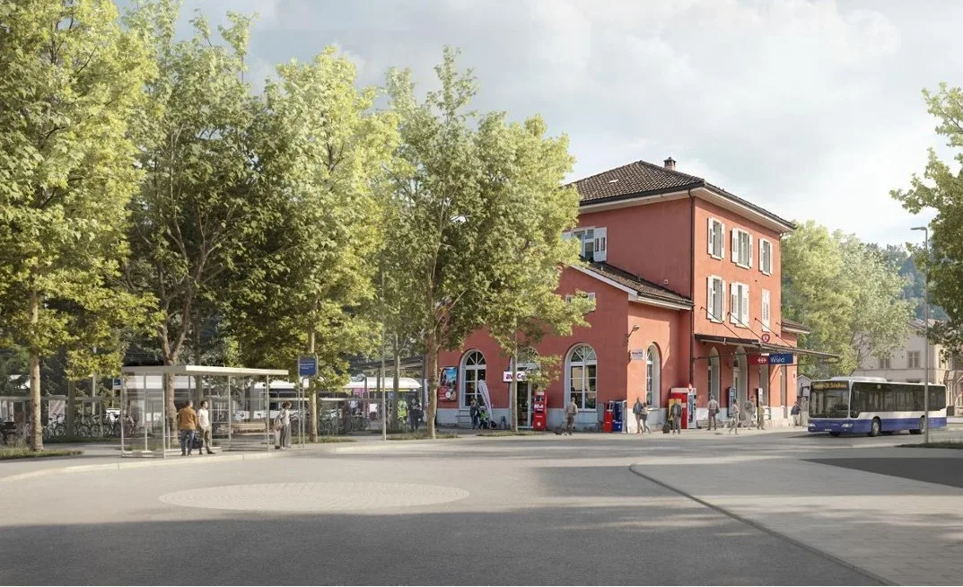 So könnte es in ein paar Jahren beim Bahnhof in Wald aussehen.