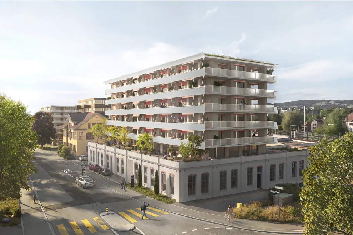 So soll die Überbauung Seidenhof in Wetzikon einst aussehen. Der Sockel der Überbauung bildet das alte Fabrikgebäude. So soll die Überbauung Seidenhof in Wetzikon einst aussehen. Der Sockel der Überbauung bildet das alte Fabrikgebäude.