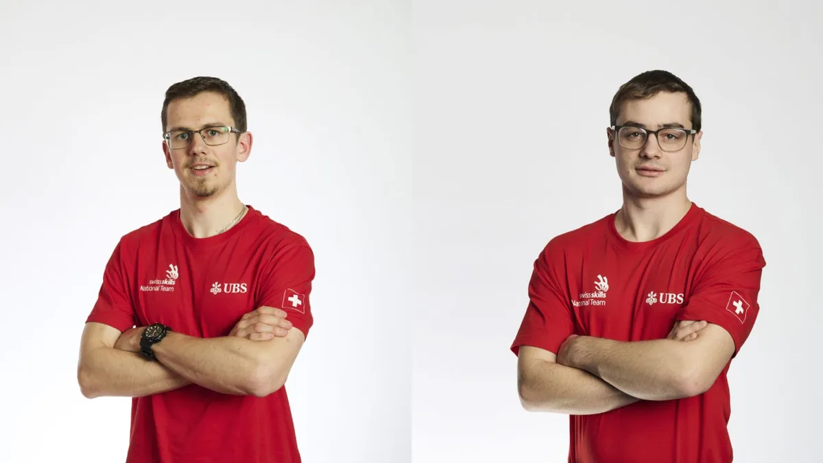 31245768-1 Vertreten die Schweiz an den World-Skills: Der Wetziker Thomas Mohr und der Grütner Michael Ryter.