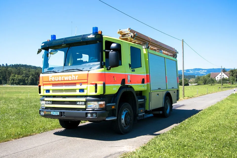 Das Tanklöschfahrzeug der Feuerwehr Gossau im August 2015