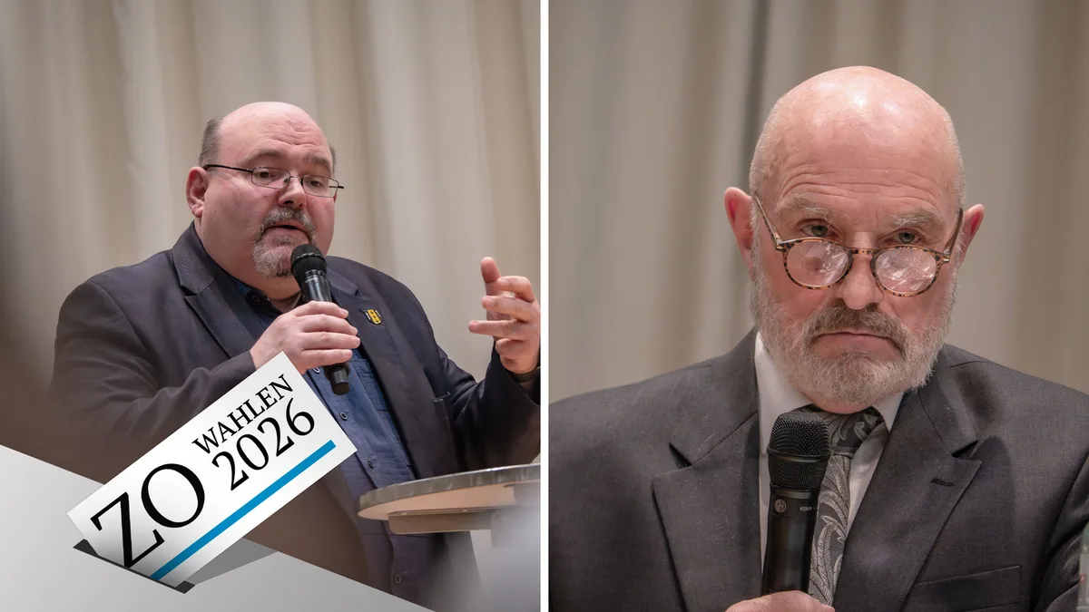 Pascal Bassu (l.) gegen Henry Vettiger, SP gegen SVP: Das Rennen ist noch nicht entschieden.