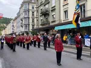 Der Musikverein bei seinem Auftritt am Eidgenössischen Musikfest in Biel am 15. Mai Der Musikverein bei seinem Auftritt am Eidgenössischen Musikfest in Biel am 15. Mai