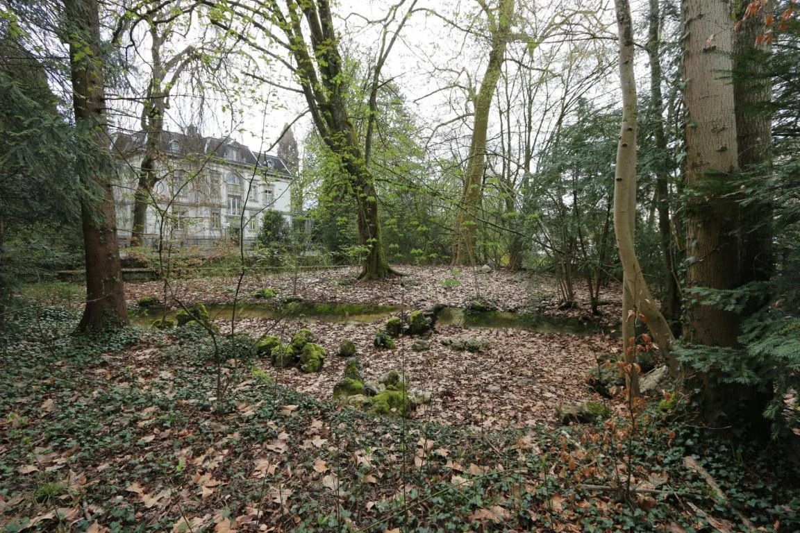 Blick in die Parkanlage mit der Villa Weber im Hintergrund. Blick in die Parkanlage mit der Villa Weber im Hintergrund.
