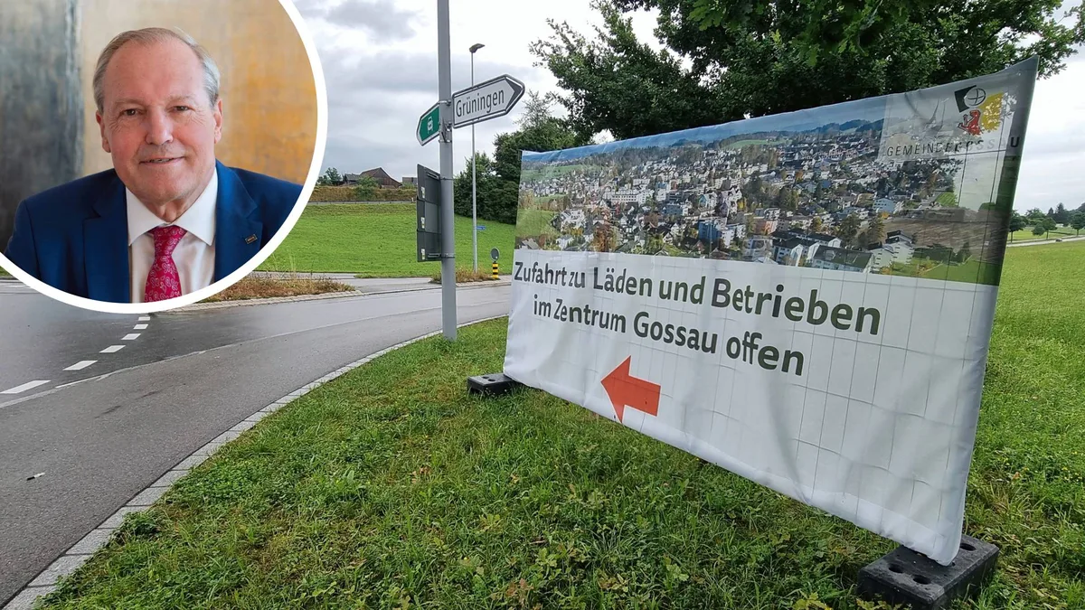 Der Gossauer Gemeindepräsident erhofft sich durch die Plakate einen positiven Effekt für das Gewerbe. Der Gossauer Gemeindepräsident erhofft sich durch die Plakate einen positiven Effekt für das Gewerbe.