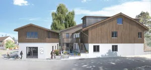 Der Bau soll im Sommer fertig sein und so aussehen. Der Bau soll im Sommer fertig sein und so aussehen.