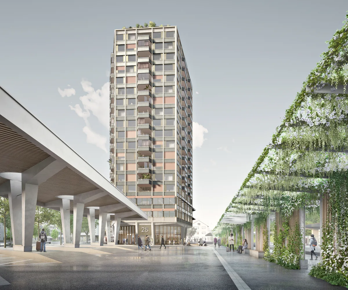 10441063-2 So soll es bald im Zentrum von Effretikon aussehen: neuer Bushof, neues Geschäfts- und Wohnhaus.