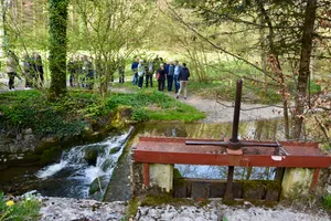 80 Interessierte nahmen an der Wanderung entlang der Wasserkraft-Stationen teil. 80 Interessierte nahmen an der Wanderung entlang der Wasserkraft-Stationen teil.