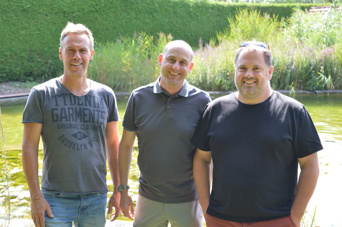 Markus Annaheim, Stefan Hafen und Marco Mettler sind das OK von Kultur am Pool