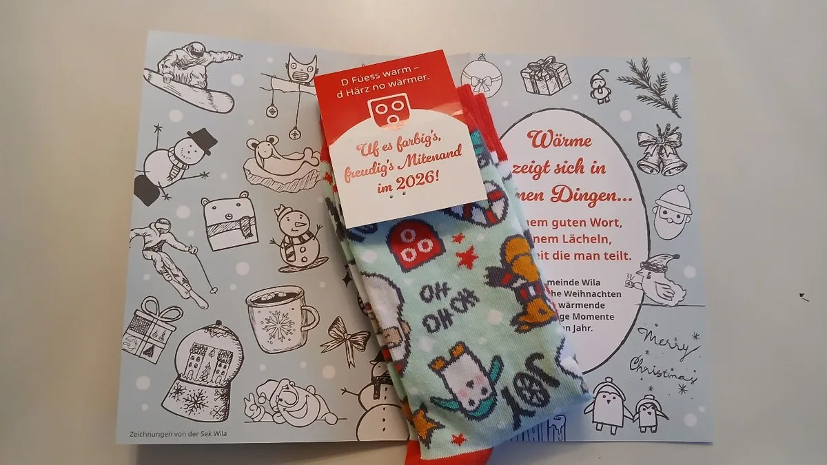 Haben das Zeug zum Kultstatus: Die Wilemer Weihnachtssocken. Haben das Zeug zum Kultstatus: Die Wilemer Weihnachtssocken.