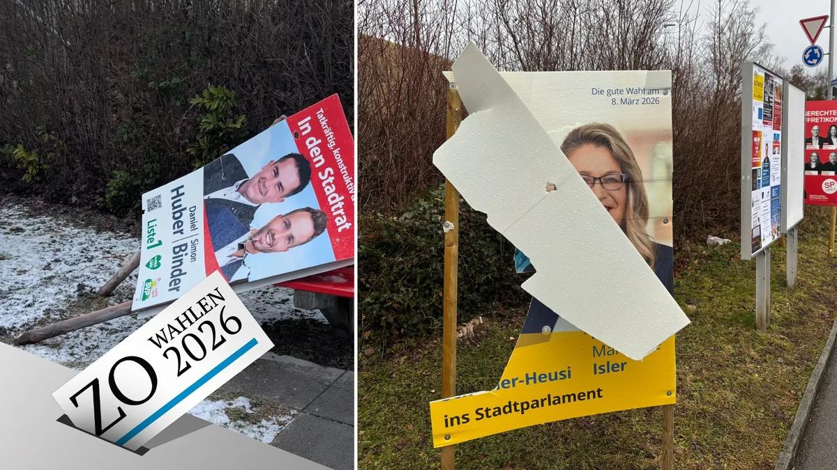 29200680-5 Keine Seltenheit: Vandalismus an Wahlplakaten