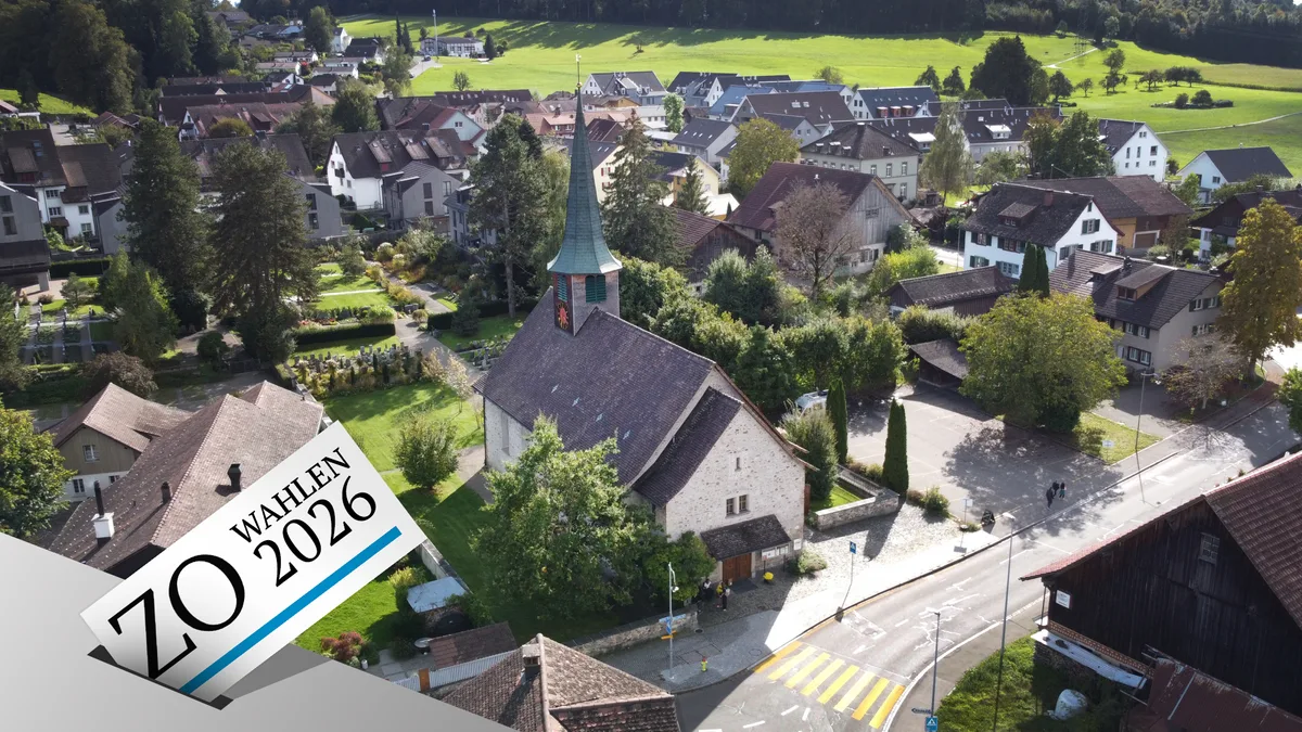 Bild von der Kirche Hittnau mit Wahlmarke Bild von der Kirche Hittnau mit Wahlmarke