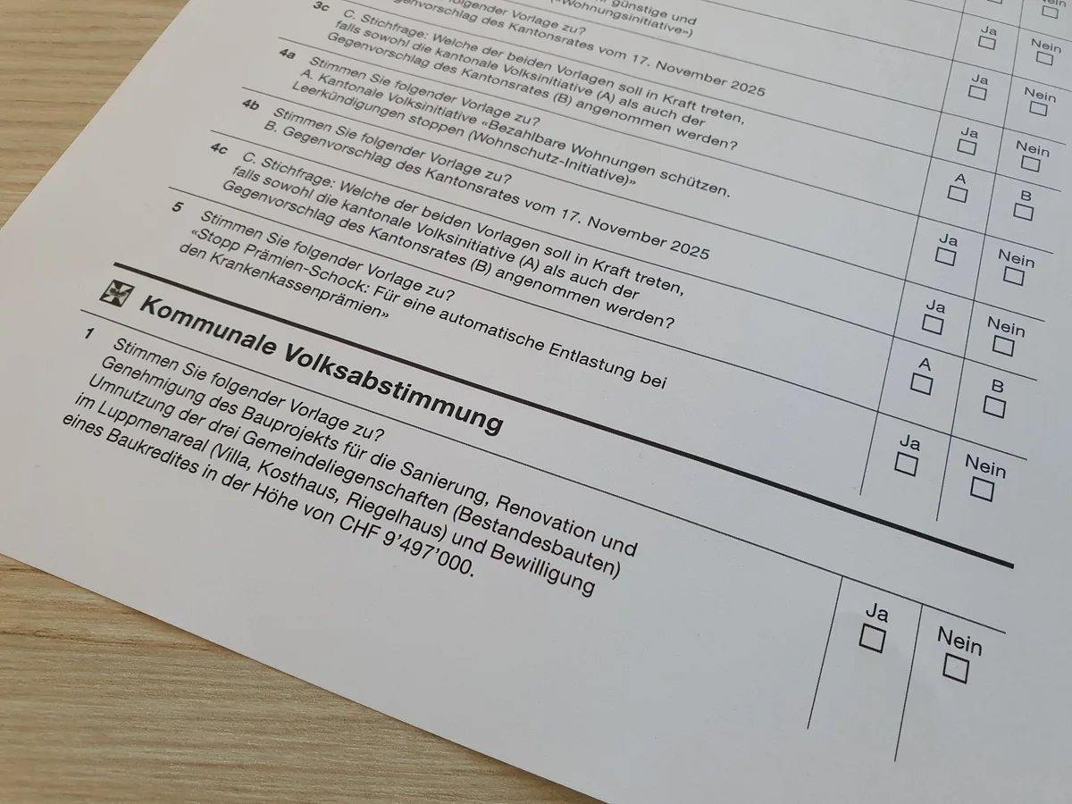 Stimmzettel der Gemeinde Hittnau für den 14. Juni 2026 Stimmzettel der Gemeinde Hittnau für den 14. Juni 2026