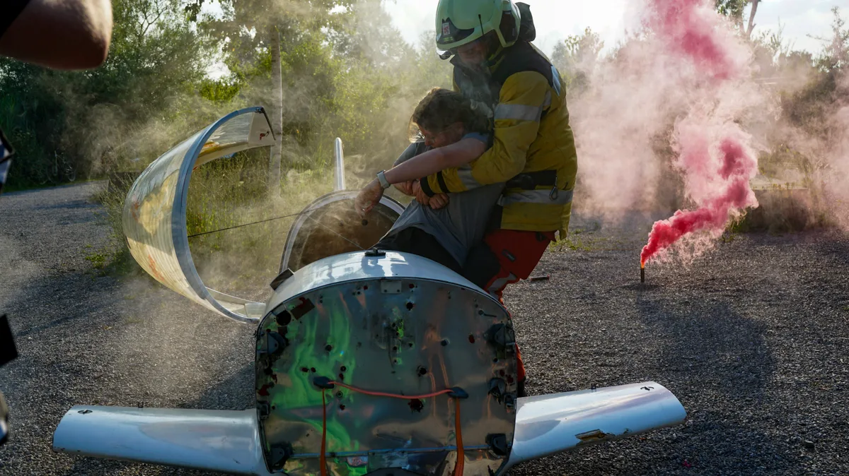 Eine Feuerwehrübung beim Naturzentrum Pfäffikersee. Eine Feuerwehrübung beim Naturzentrum Pfäffikersee.