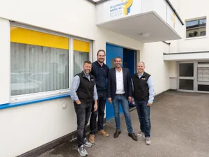 Freuen sich über die künftige Zusammenarbeit, Jan Schibli, Sandro Kündig, Marc Hausmann und Stefan Witzig (v.l.n.r.) Freuen sich über die künftige Zusammenarbeit, Jan Schibli, Sandro Kündig, Marc Hausmann und Stefan Witzig (v.l.n.r.)