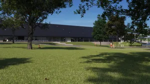 Visualisierung Hallenbad Projekt Dübendorf aktuell mit schwarzem Dach Visualisierung Hallenbad Projekt Dübendorf aktuell mit schwarzem Dach
