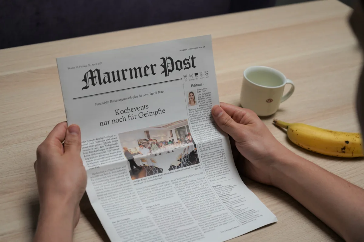Die Maurmer Post am Zmorgetisch.