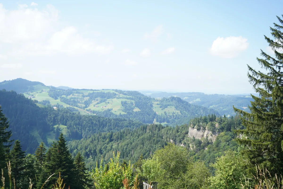 Bergpanorama im Sommer.