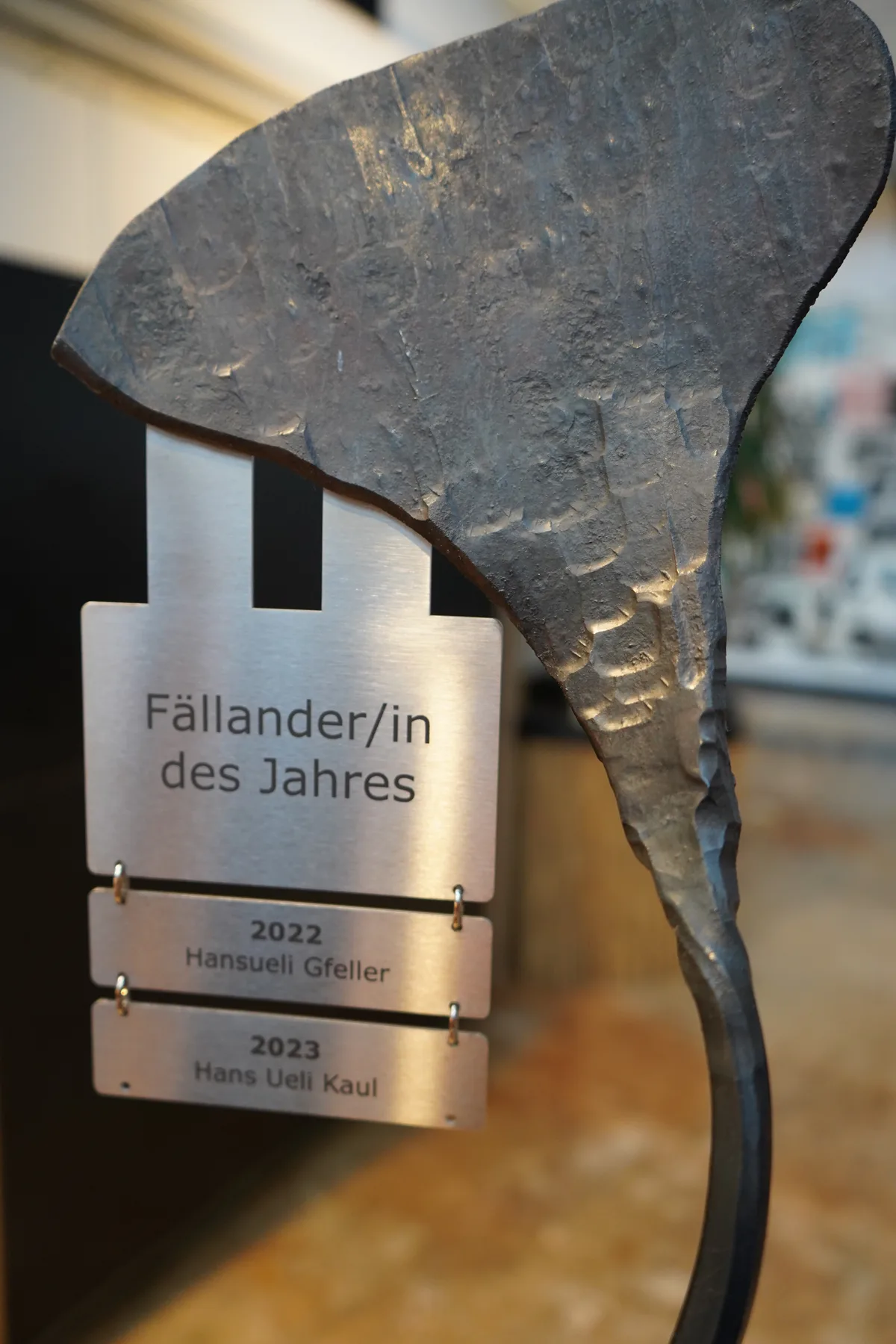Neujahrsapéro in der Zwicky Fabrik in Fällanden am 8. Jan 2023. Von links: Hansueli Kaul, Hansuel Gfeller, Tobias Diener.