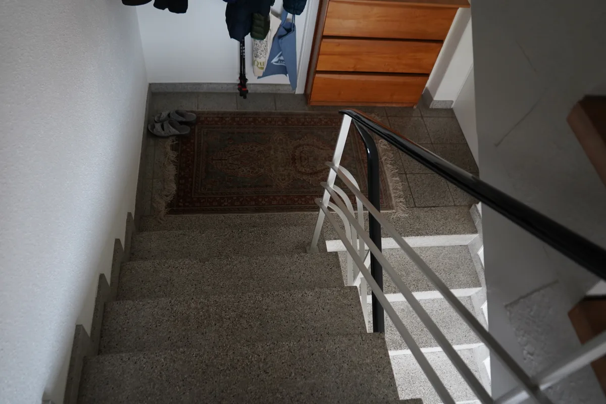 Das Treppenhaus zu Armin Lanz’ Wohnung.